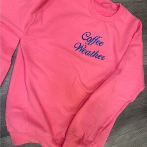 Vibrant Pink Crewneck Sweater - Cozy Days
